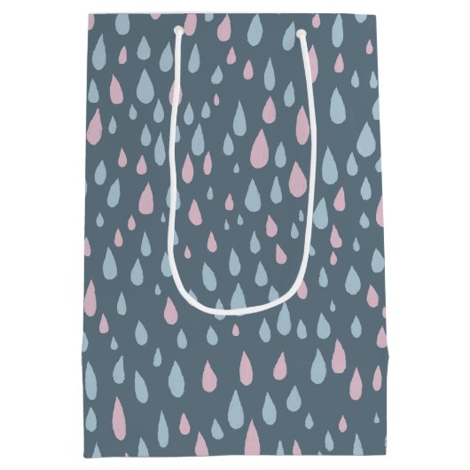 Raindrops Baby shower Gift Medium Cadeauzakje (Achterkant)