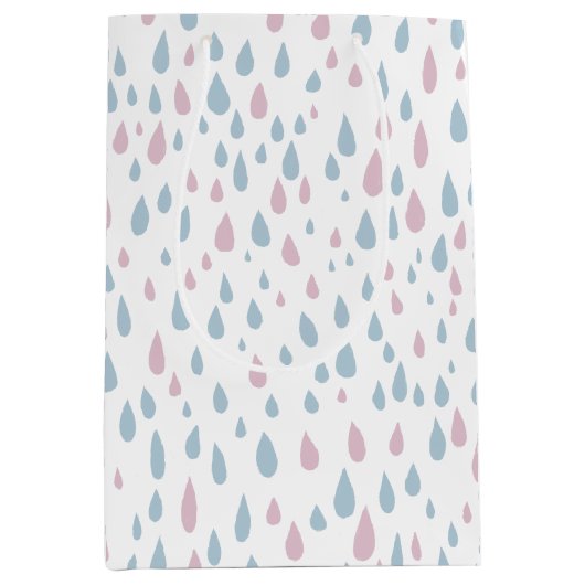 Raindrops Baby shower Gift Medium Cadeauzakje (Voorkant)
