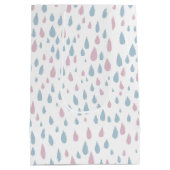Raindrops Baby shower Gift Medium Cadeauzakje (Achterkant)