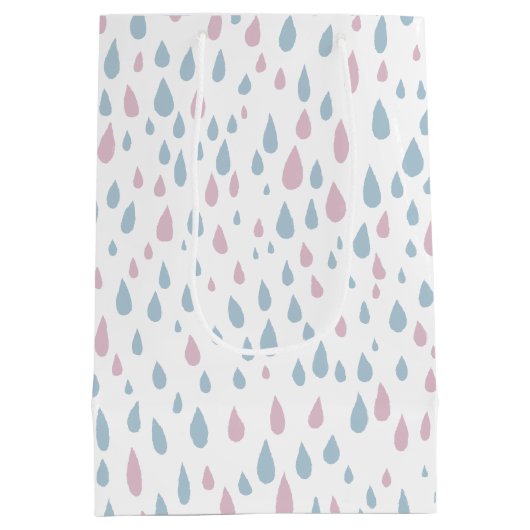 Raindrops Baby shower Gift Medium Cadeauzakje (Achterkant)