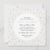 Raindrops-Baby shower Kaart (Voorkant)