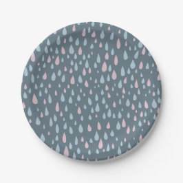 Raindrops-Baby shower Papieren Bordje
