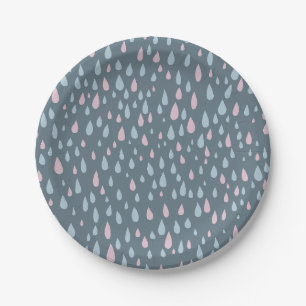 Raindrops-Baby shower Papieren Bordje