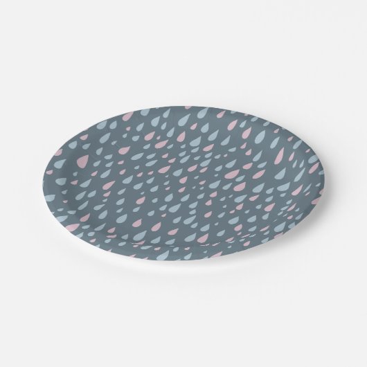 Raindrops-Baby shower Papieren Bordje (Gekanteld)