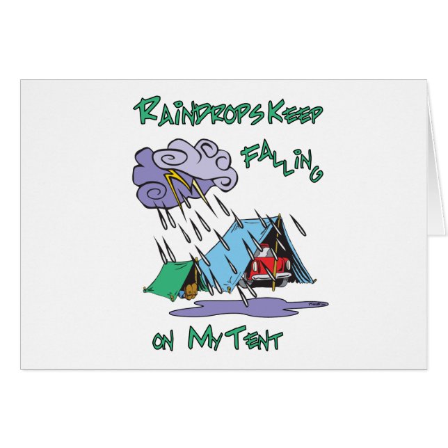 Raindrops Camping (Voorkant Horizontaal)