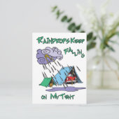 Raindrops Camping Briefkaart (Staand voorkant)