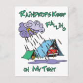 Raindrops Camping Briefkaart (Voorkant)