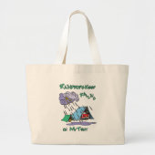 Raindrops Camping Grote Tote Bag (Voorkant)