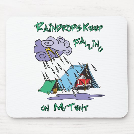 Raindrops Camping Muismat (Voorkant)