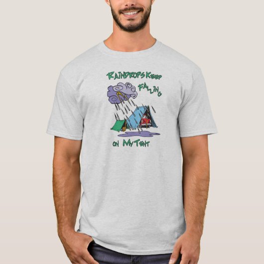 Raindrops Camping T-shirt (Voorkant)