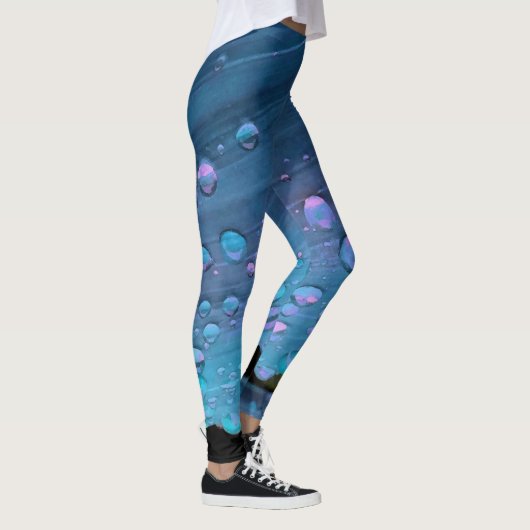 Raindrops Closeup, Spacey Blues 2 Leggings (Rechts)