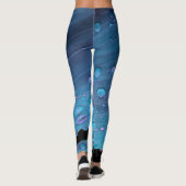 Raindrops Closeup, Spacey Blues 2 Leggings (Achterkant)