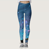 Raindrops Closeup, Spacey Blues 2 Leggings (Voorkant)