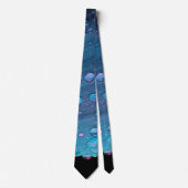 Raindrops Closeup, Spacey Blues Stropdas (Voorkant)