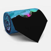 Raindrops Closeup, Spacey Blues Stropdas (Opgerold)