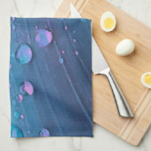 Raindrops Closeup, Spacey Blues Theedoek (Quarter Fold)