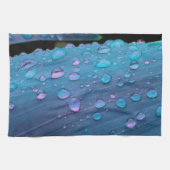 Raindrops Closeup, Spacey Blues Theedoek (Horizontaal)