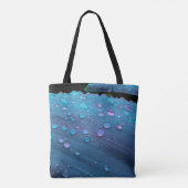 Raindrops Closeup, Spacey Blues Tote Bag (Achterkant)