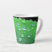 Raindrops Closeup, Spacey Green Latte Mok (Rechterhoek)