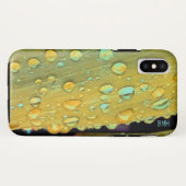 Raindrops Closeup, Spacey Mustard Yellow Case-Mate iPhone Case (Achterkant (horizontaal))