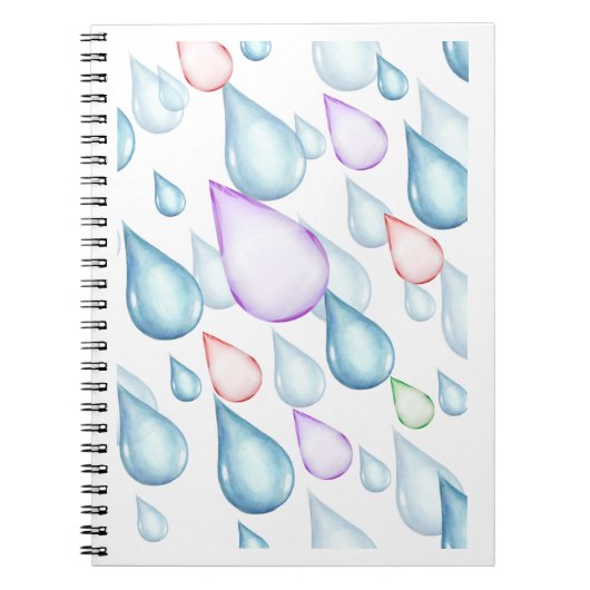 Raindrops design notitieboek (Voorkant)