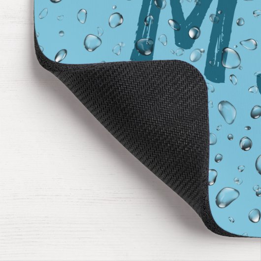 Raindrops en monogram muismat (Hoek)