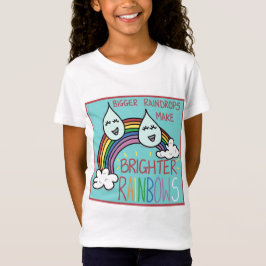 Raindrops en regenbogen t-shirt