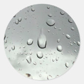 Raindrops Fotografie Ronde Sticker (Voorkant)