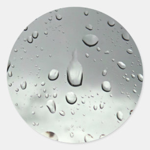 Raindrops Fotografie Ronde Sticker