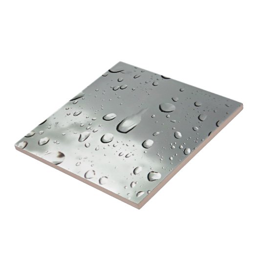 Raindrops fotografie tegeltje (Zijkant)