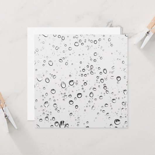 Raindrops Kaart (Voorkant / Achterkant in situ)
