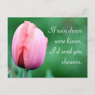 Raindrops & Kisses Tulip Fotografie Briefkaart