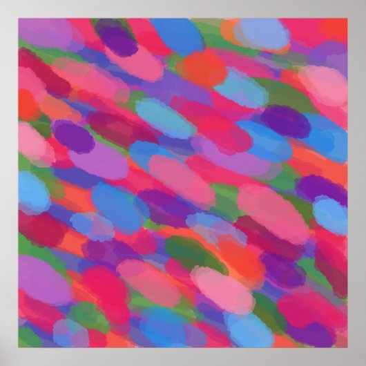 Raindrops kleurig Abstract Poster voor schilderen  (Voorkant)