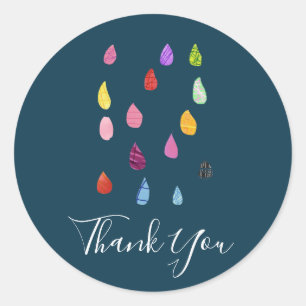 Raindrops kraakbeen schattige collage boho ronde sticker