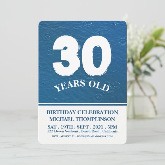 Raindrops, moderne verjaardag kaart (Staand voorkant)