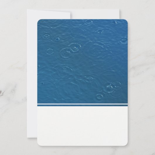 Raindrops, moderne verjaardag kaart (Achterkant)