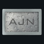 Raindrops monogrammen gordel gesp<br><div class="desc">Pas deze monogrammed gordelsluiting aan door de initialen aan uw behoeften aan te passen. Het ontwerp komt uit de oorspronkelijke kunst.</div>