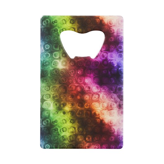 Raindrops op Abstract vloeibaar regenboog Creditkaart Flessenopener (Achterkant)