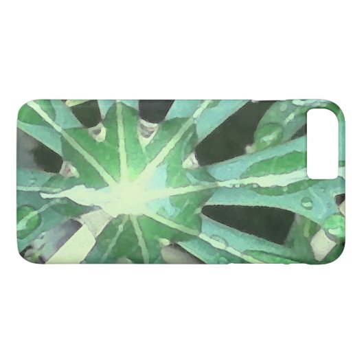 Raindrops op bladeren Case-Mate iPhone case (Achterkant (Horizontaal))