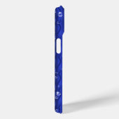 Raindrops op blauw metaal Case-Mate iPhone case (Achterkant / Rechts)