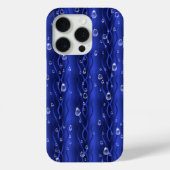 Raindrops op blauw metaal Case-Mate iPhone case (Achterkant)