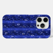 Raindrops op blauw metaal Case-Mate iPhone case (Achterkant (horizontaal))