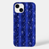 Raindrops op blauw metaal Case-Mate iPhone case (Achterkant)