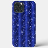 Raindrops op blauw metaal Case-Mate iPhone case (Achterkant)