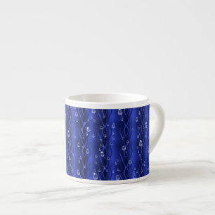 Raindrops op blauw metaal espresso kop