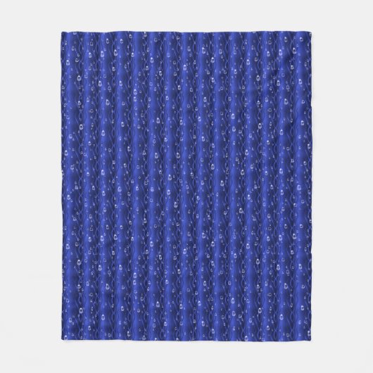 Raindrops op blauw metaal fleece deken (Voorkant)