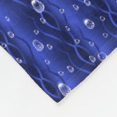Raindrops op blauw metaal fleece deken (Hoek)