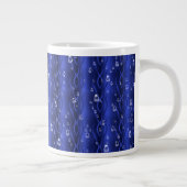 Raindrops op blauw metaal grote koffiekop (Rechts)
