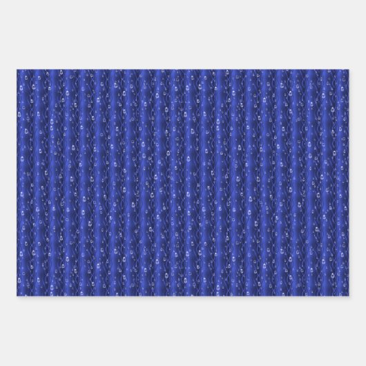 Raindrops op blauw metaal inpakpapier vel (Voorkant)