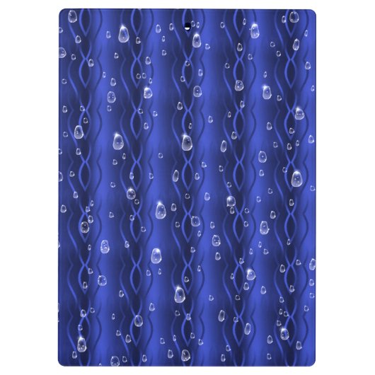 Raindrops op blauw metaal klembord (Achterkant)